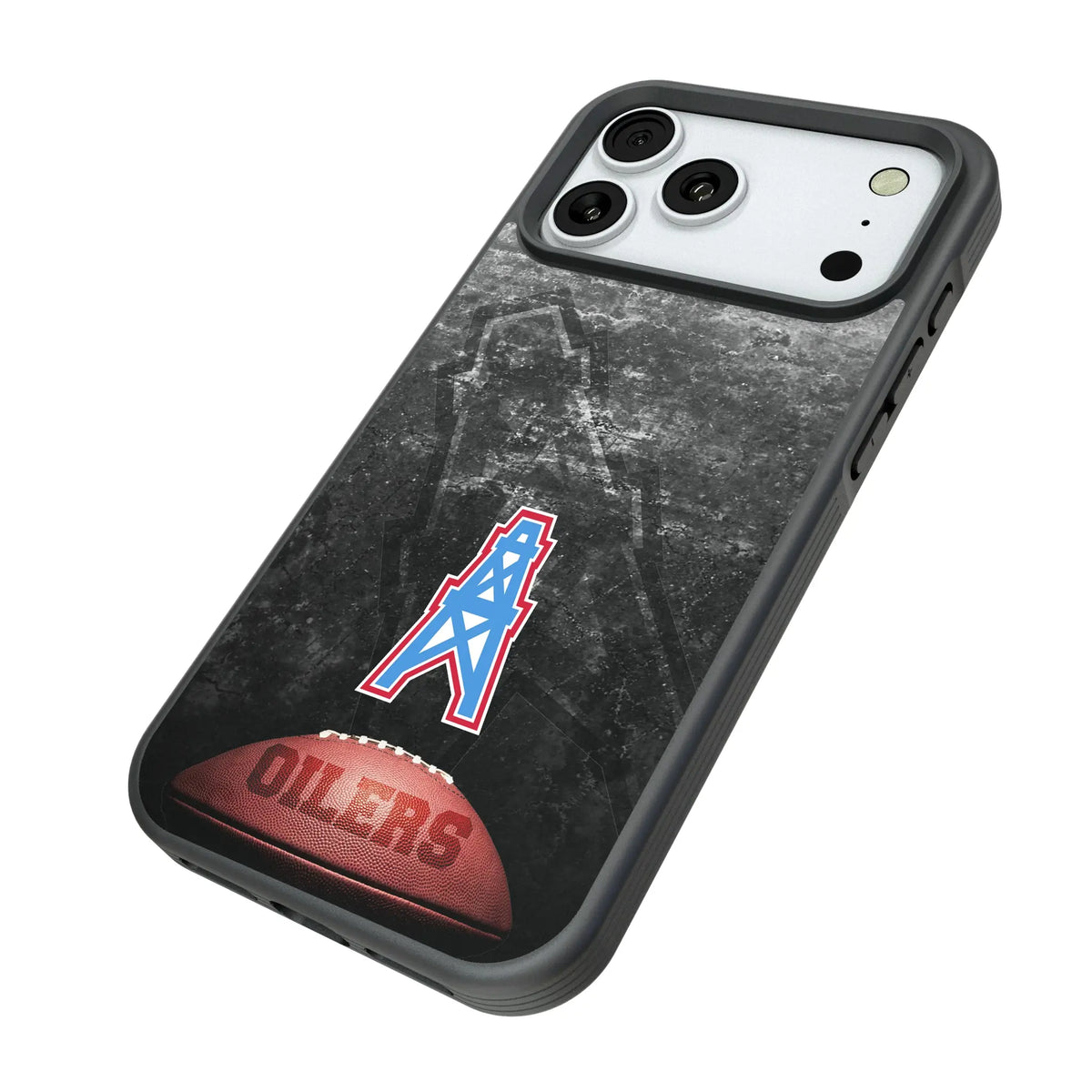 Houston Oilers Historic Collection Legendary iPhone Bump Phone Case for Apple iPhone - Isometric View#Device_iPhone 18 Pro Max