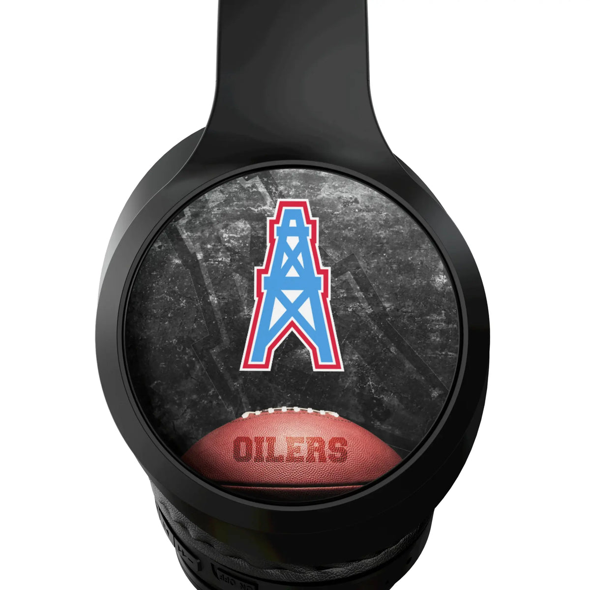 Houston Oilers Historic Collection Legendary Wireless Over-Ear Headphones With Case - Detail