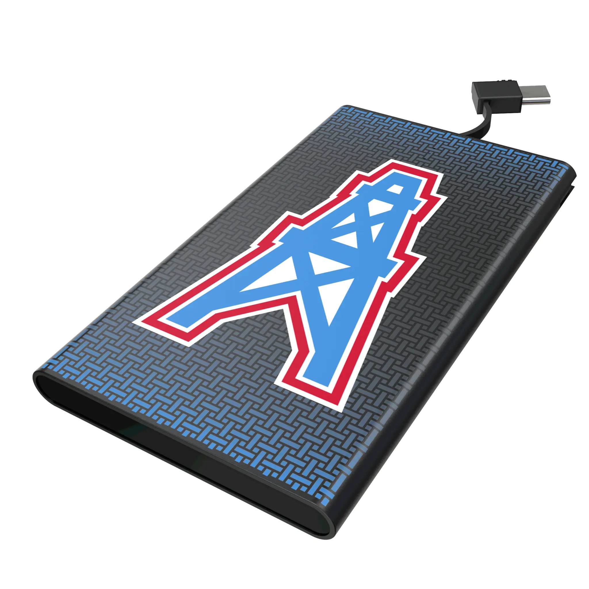 Houston Oilers Historic Collection Linen 5000mAh Flat Power Bank