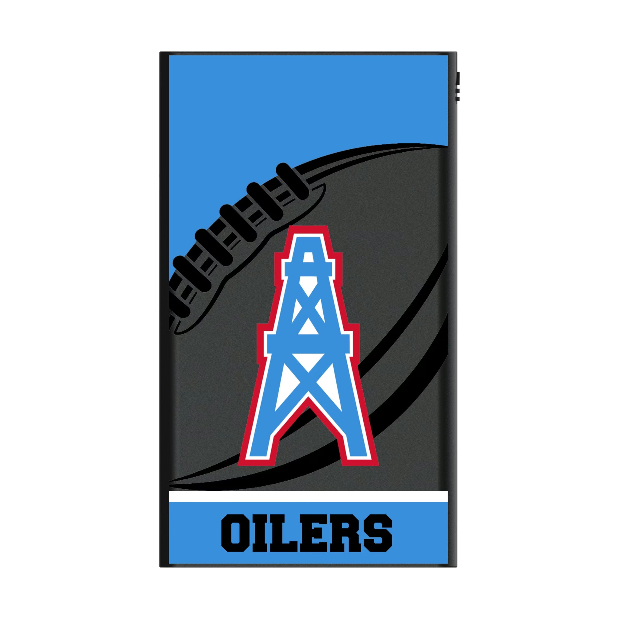 Houston Oilers Historic Collection Passtime 5000mAh Flat Powerbank