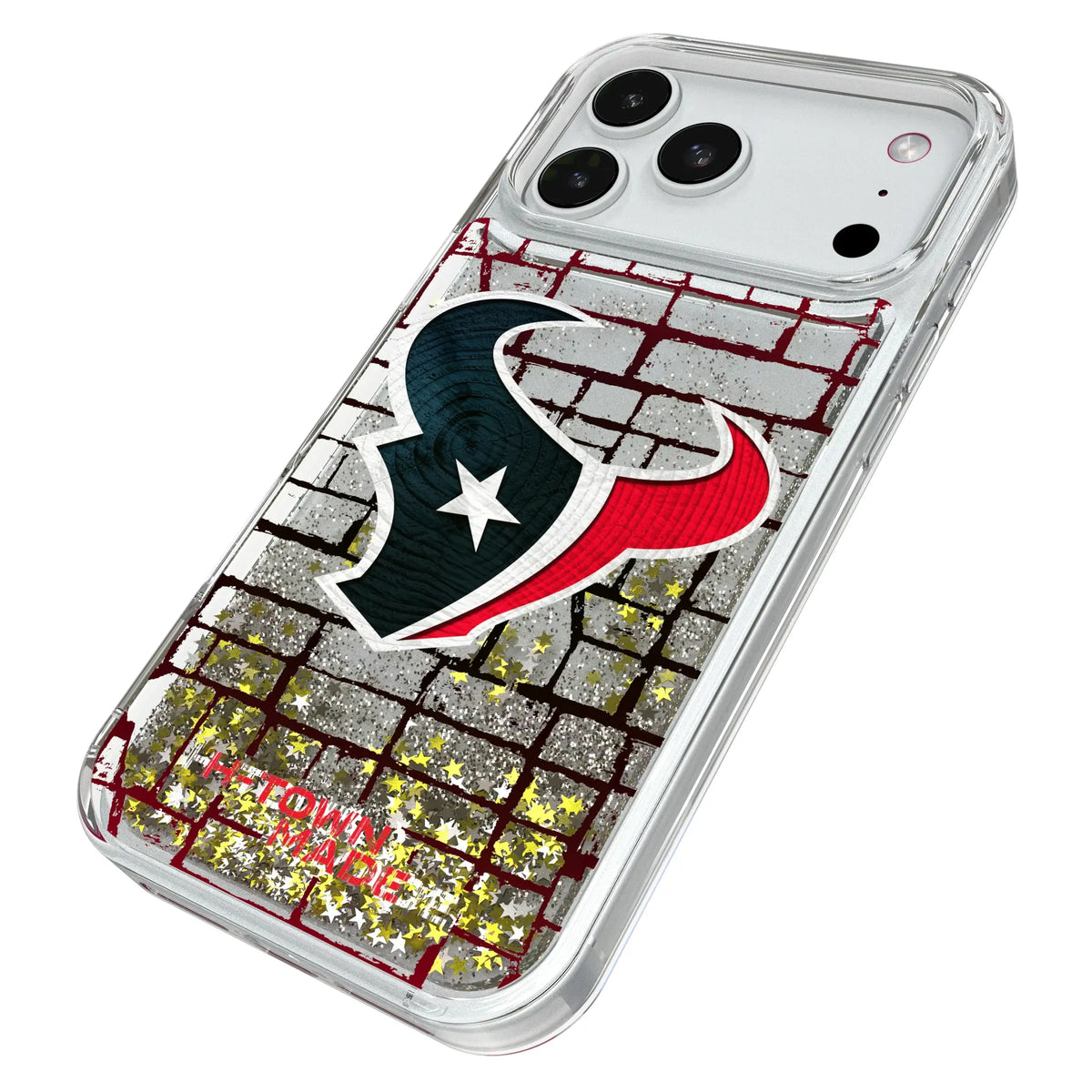 Houston Texans Brick iPhone Glitter Phone Case for Apple iPhone - Isometric View#Device_iPhone 18 Pro Max