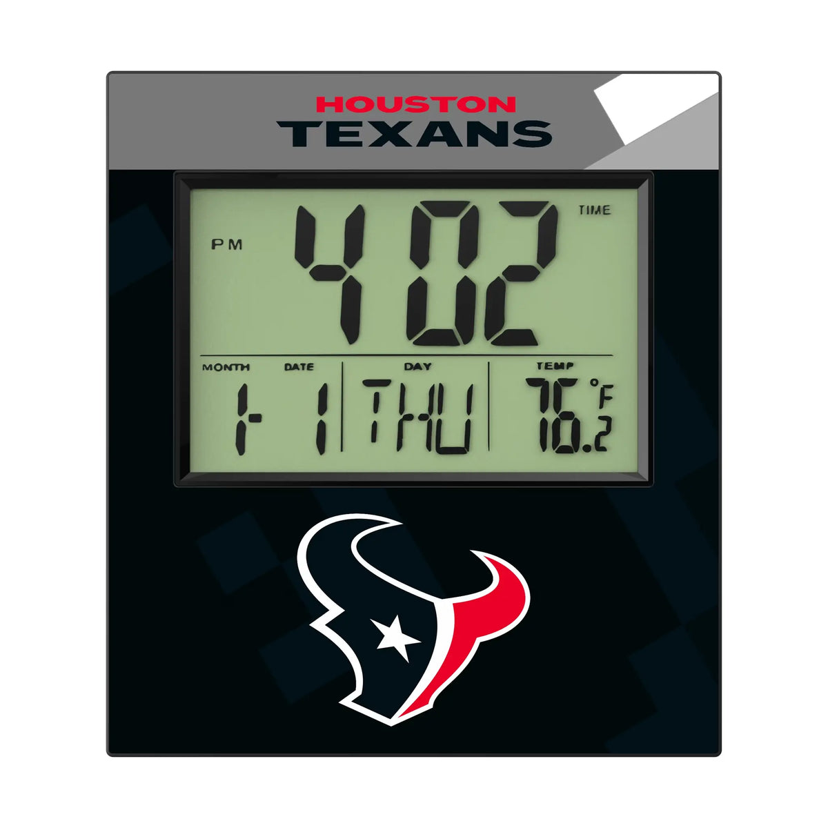 Houston Texans Color Block Wall Clock