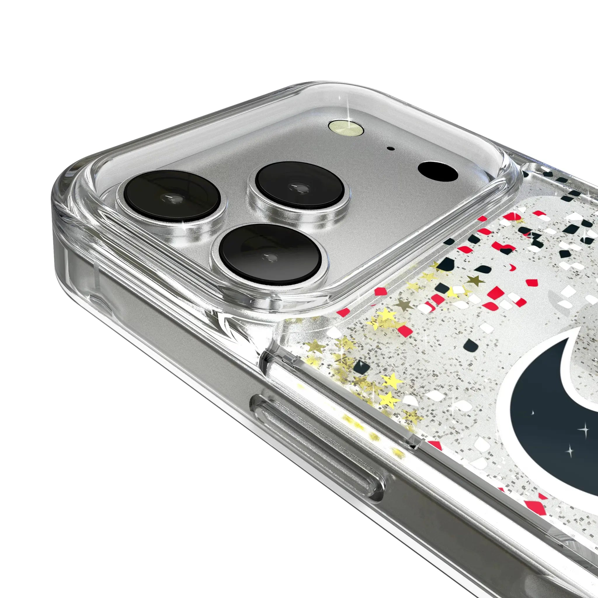 Houston Texans Confetti iPhone Glitter Phone Case for Apple iPhone - Detail