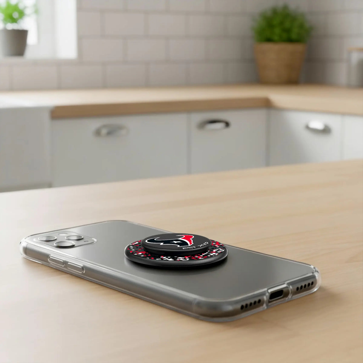 Houston Texans Confetti Popsockets Round Magnetic - Lifestyle
