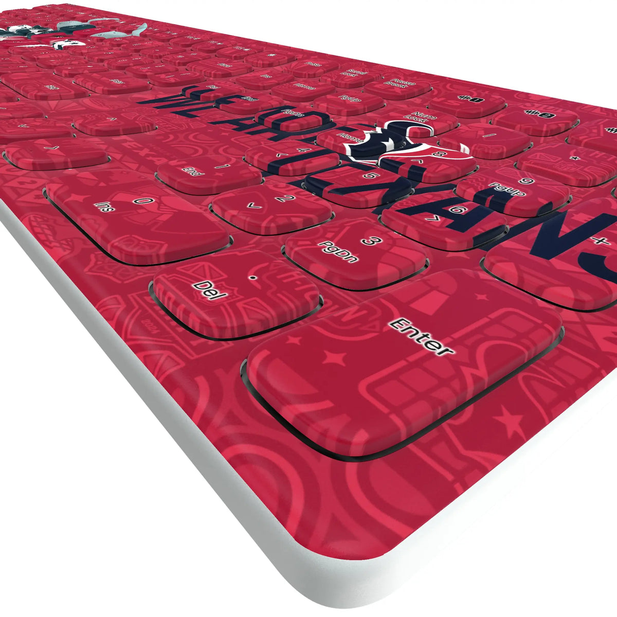 Houston Texans Deco KKB605 Curved Wireless Keyboard - Detail