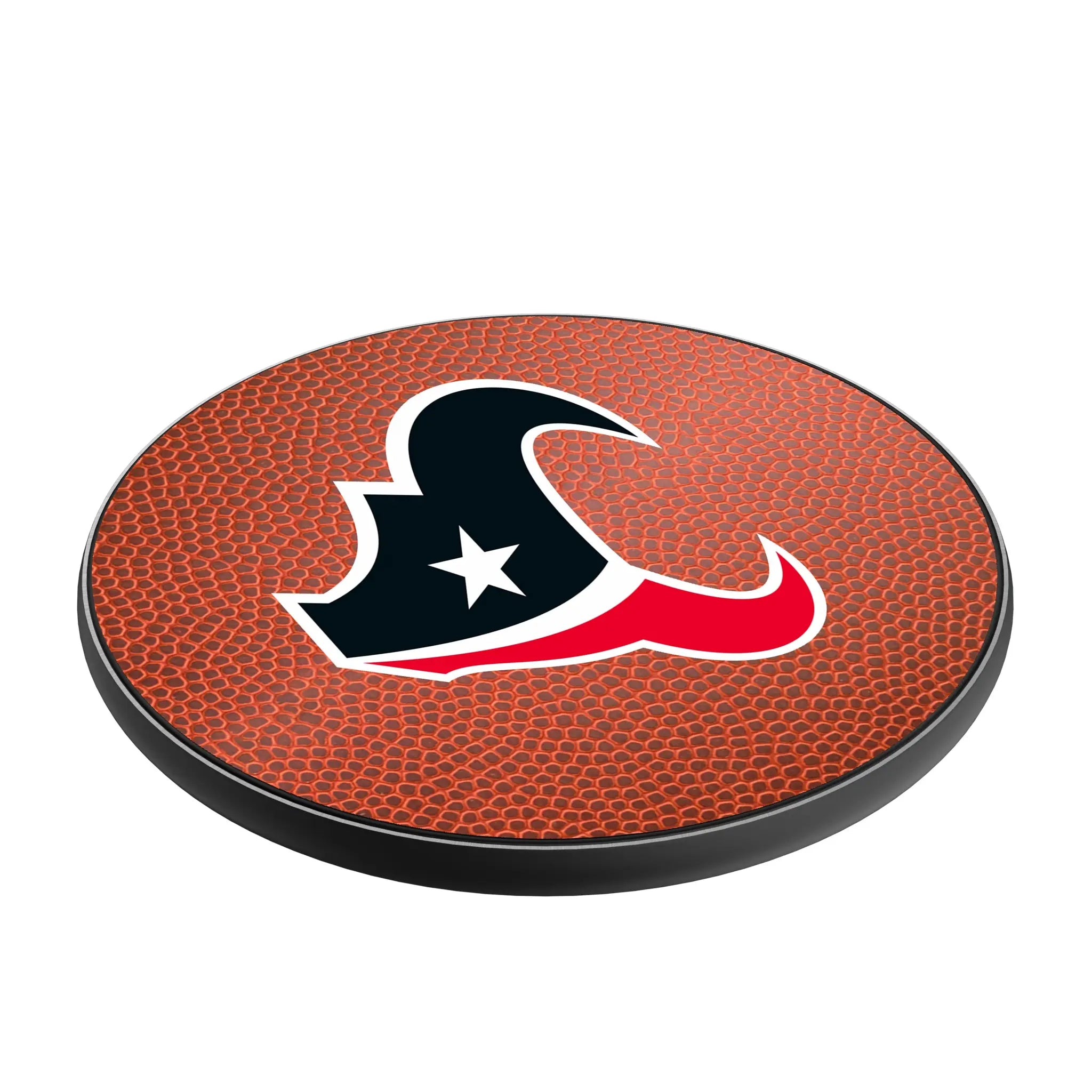 Houston Texans Football 15-Watt Wireless Charger - Isometric View