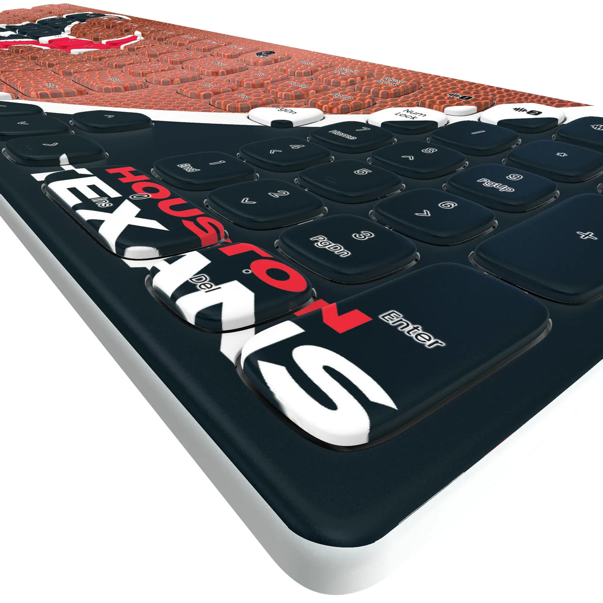 Houston Texans Football KKB605 Curved Wireless Keyboard - Detail