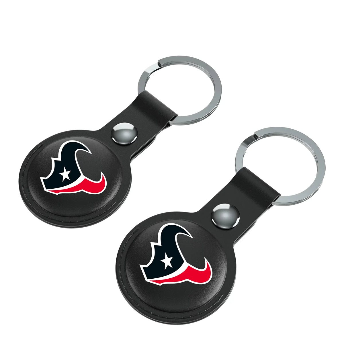Houston Texans Insignia AirTag Black Airtag Holder 2-Pack - Isometric View