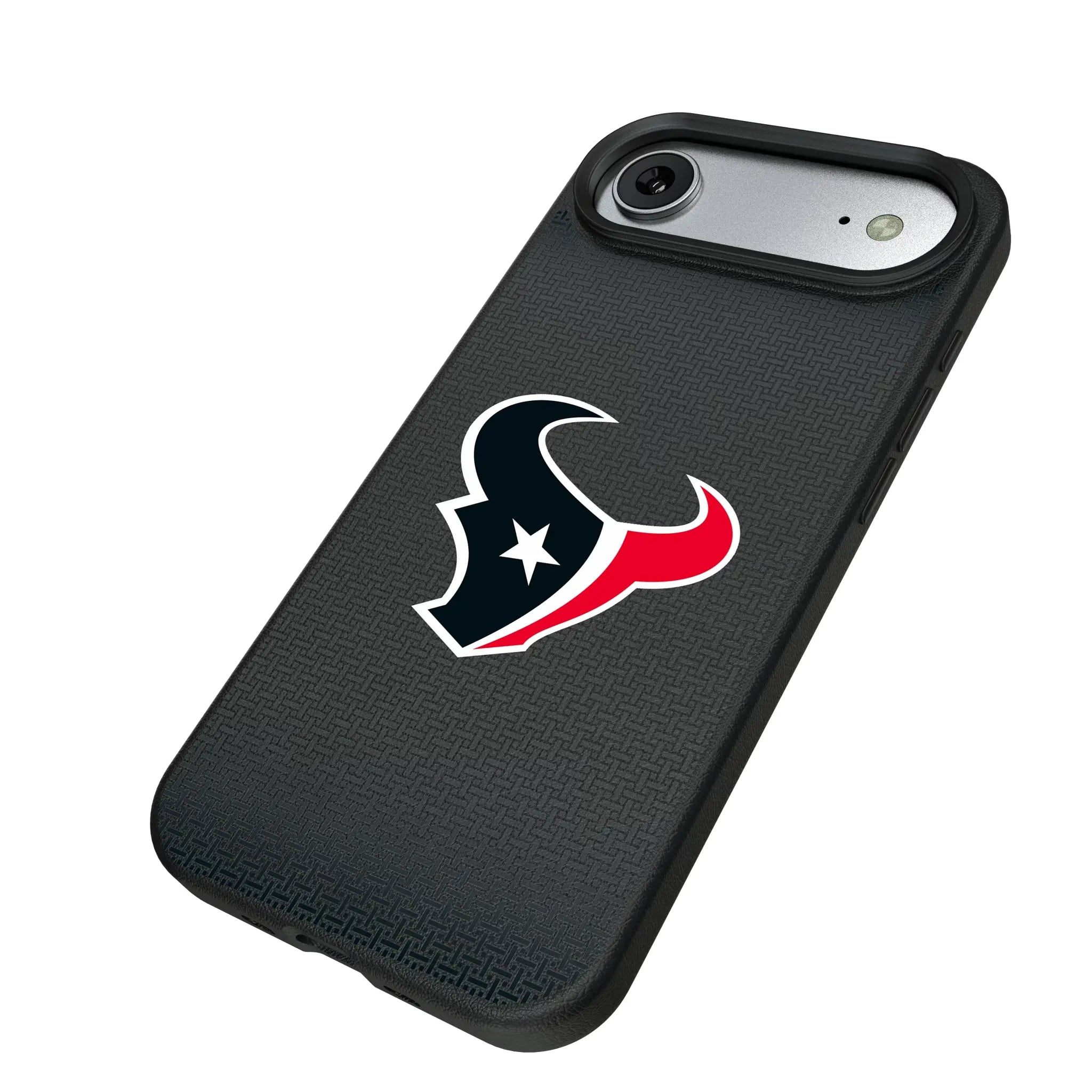 Houston Texans Linen iPhone MagSafe Compatible Phone Case for Apple iPhone - Isometric View#Device_iPhone Air