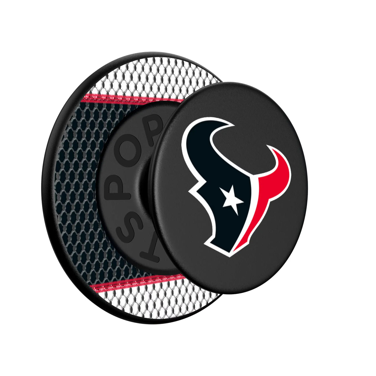 Houston Texans Mesh Popsockets Round Magnetic - Isometric View