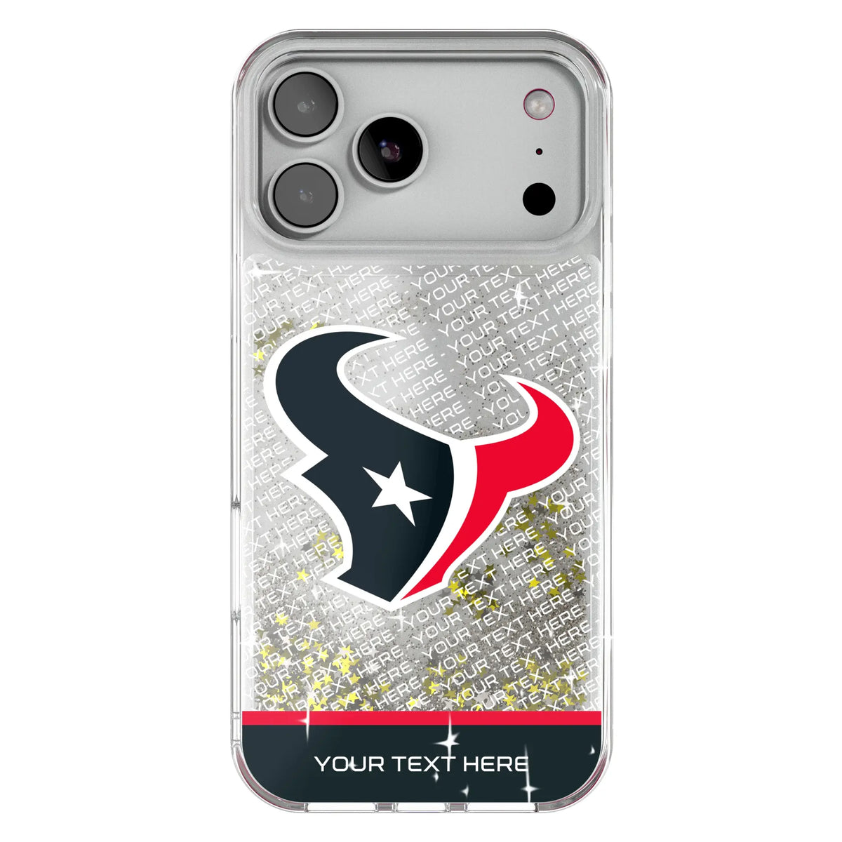 Houston Texans Personalized EndZone Plus Glitter Phone Case for Apple iPhone