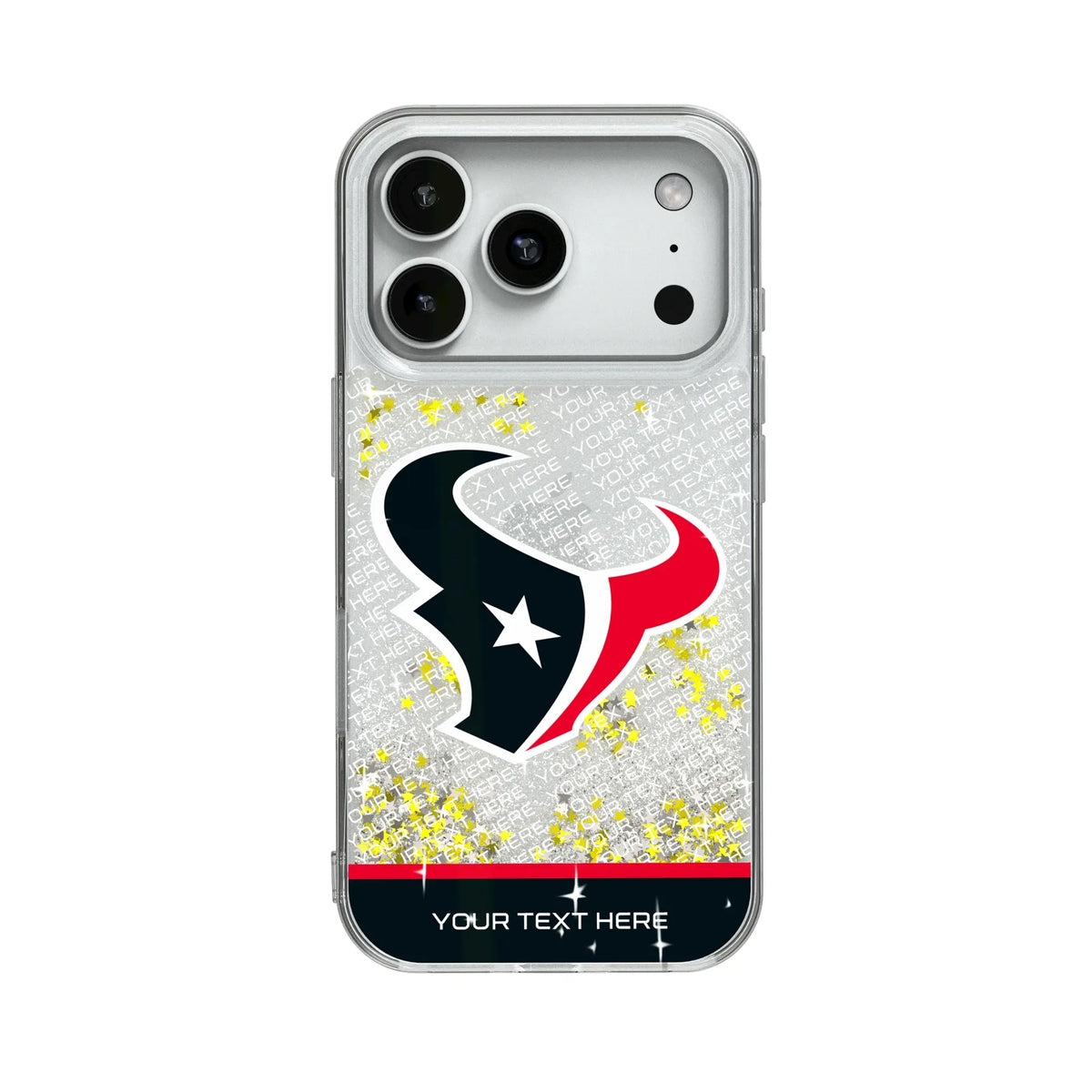Houston Texans Personalized EndZone Plus Glitter Phone Case for Apple iPhone