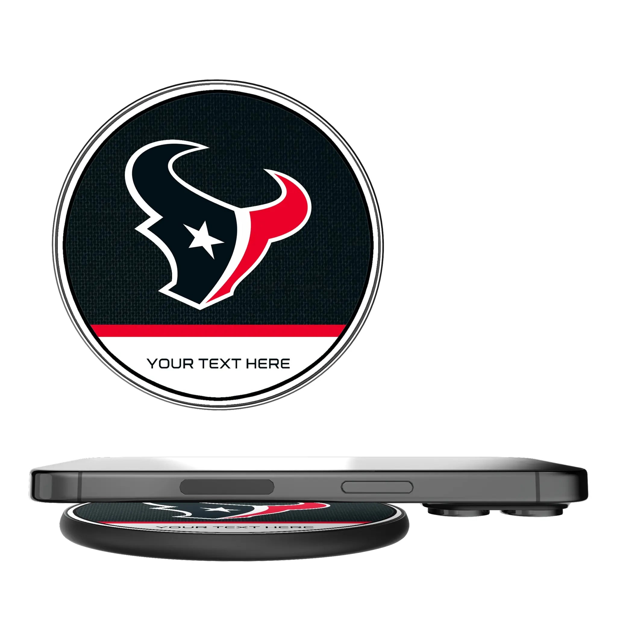 Houston Texans Personalized Endzone Solid 15-Watt Wireless Charger