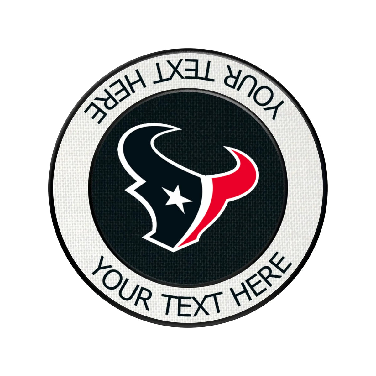 Houston Texans Personalized Endzone Solid Popsockets Round Magnetic