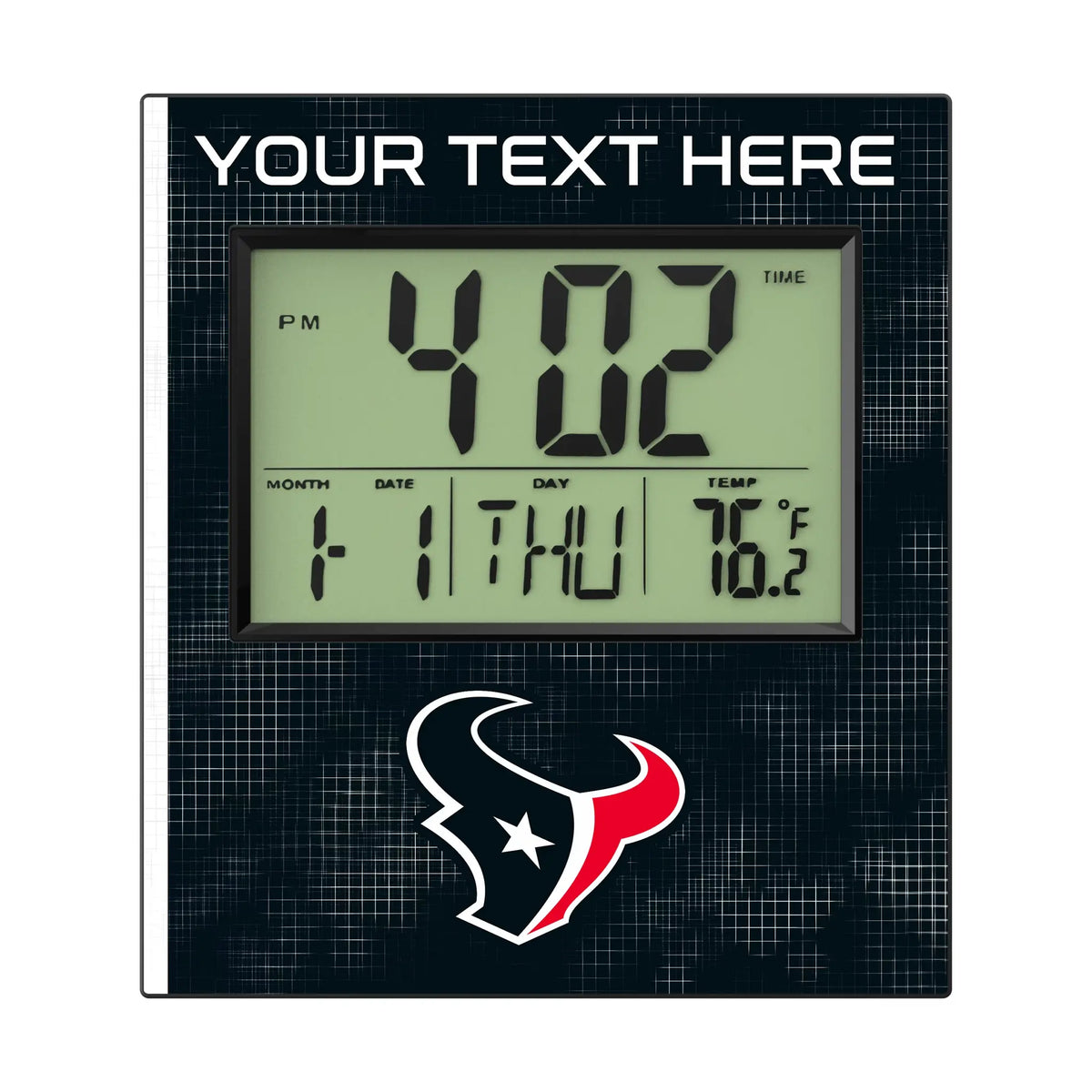 Houston Texans Personalized Hatch Wall Clock