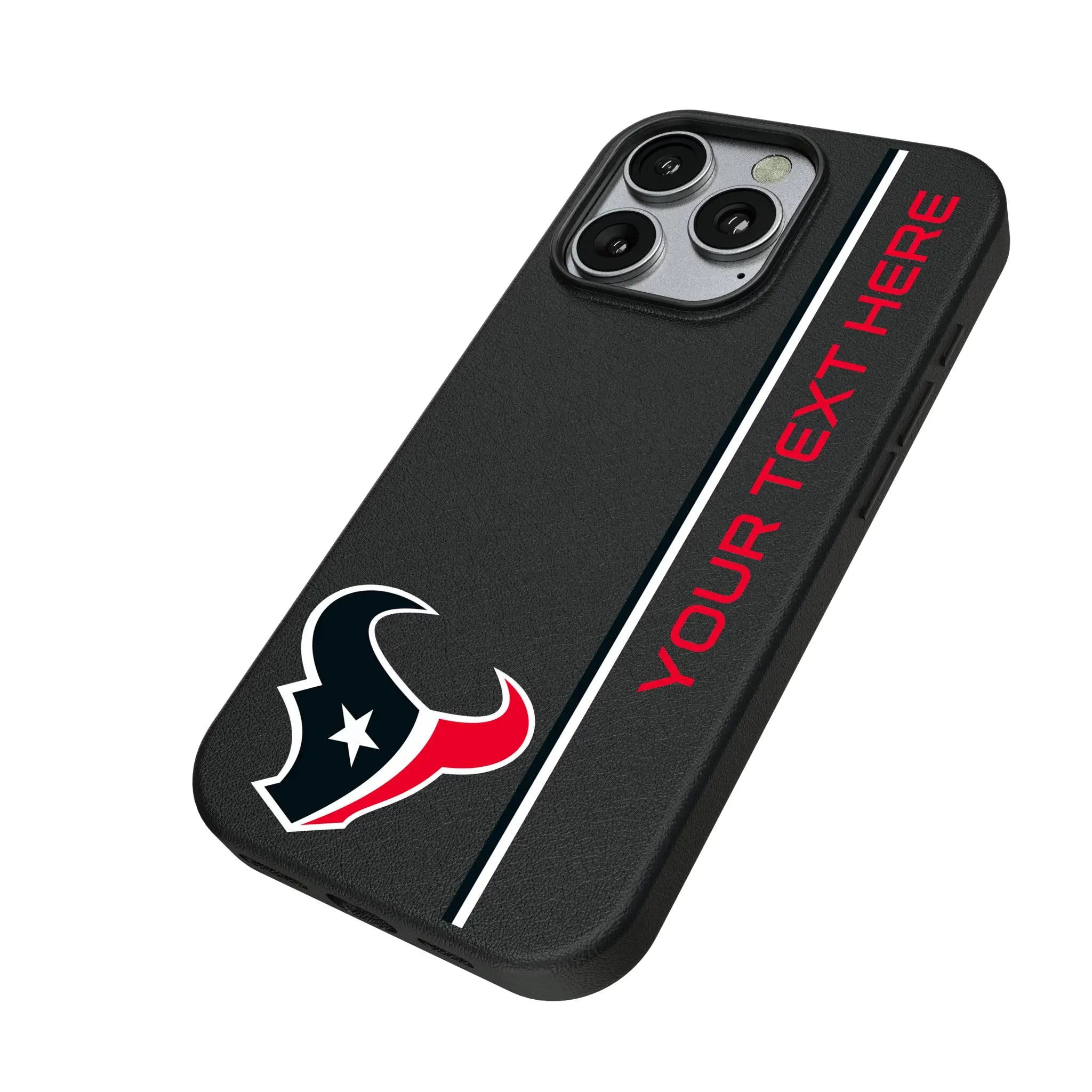 Houston Texans Personalized Sidebard iPhone MagSafe Compatible Phone Case for Apple iPhone - Isometric View