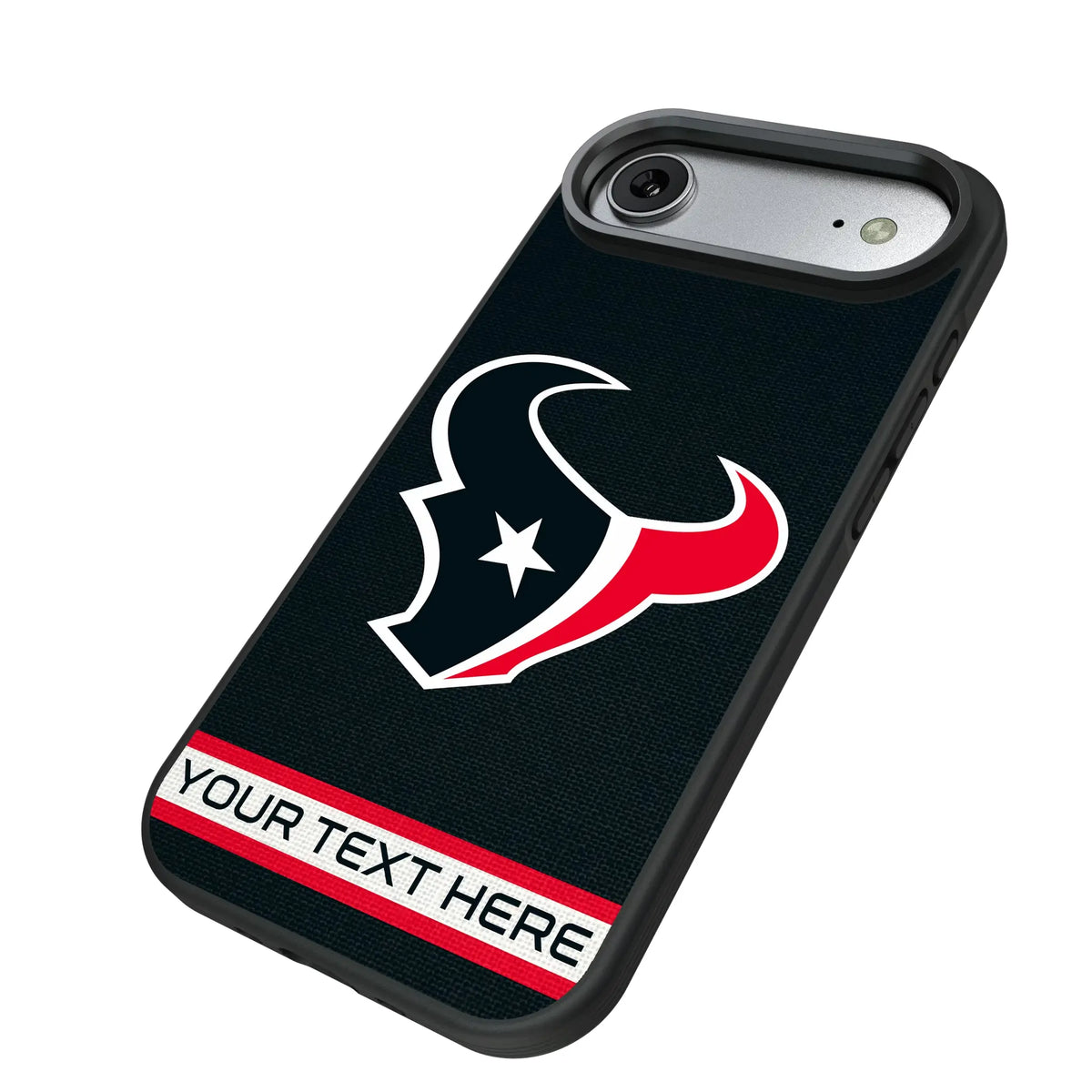 Houston Texans Personalized Stripe iPhone Bump Phone Case for Apple iPhone - Isometric View#Device_iPhone Air