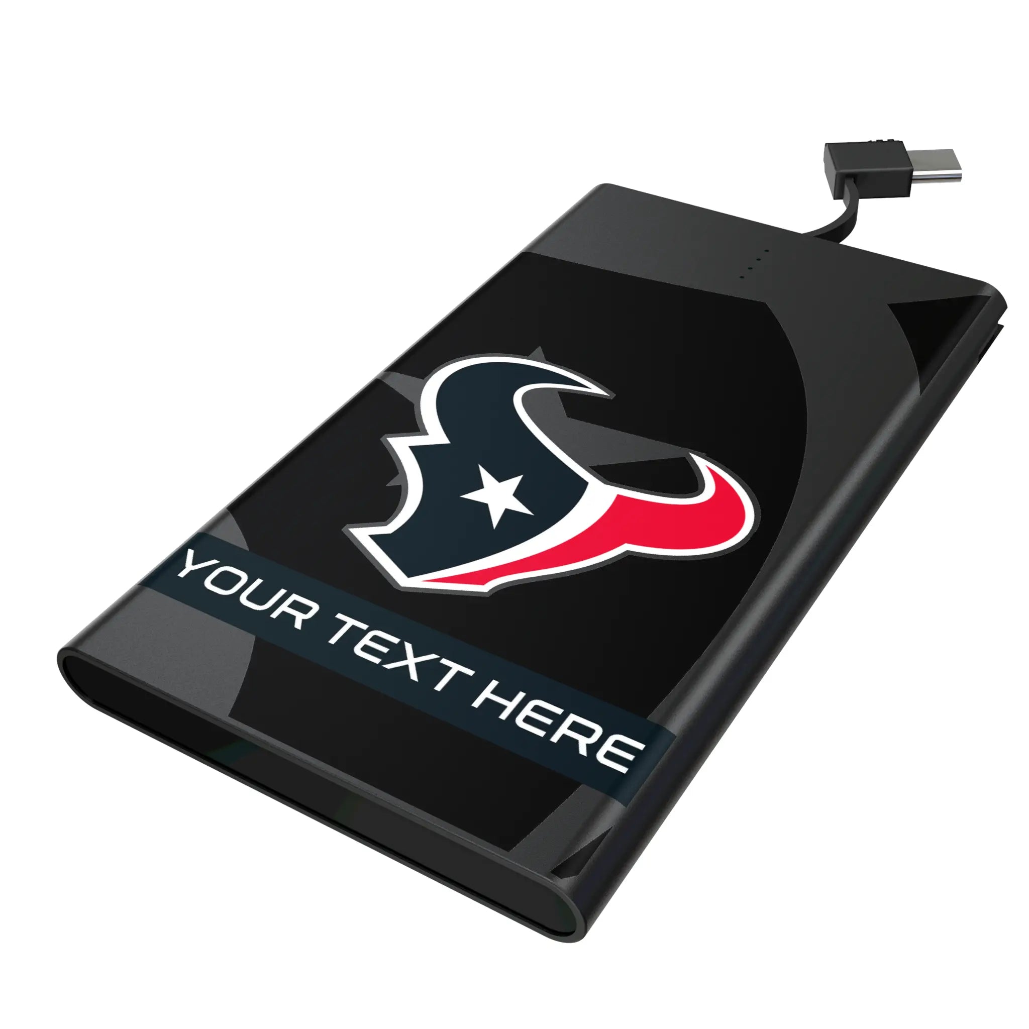 Houston Texans Personalized Tilt 5000mAh Flat Power Bank
