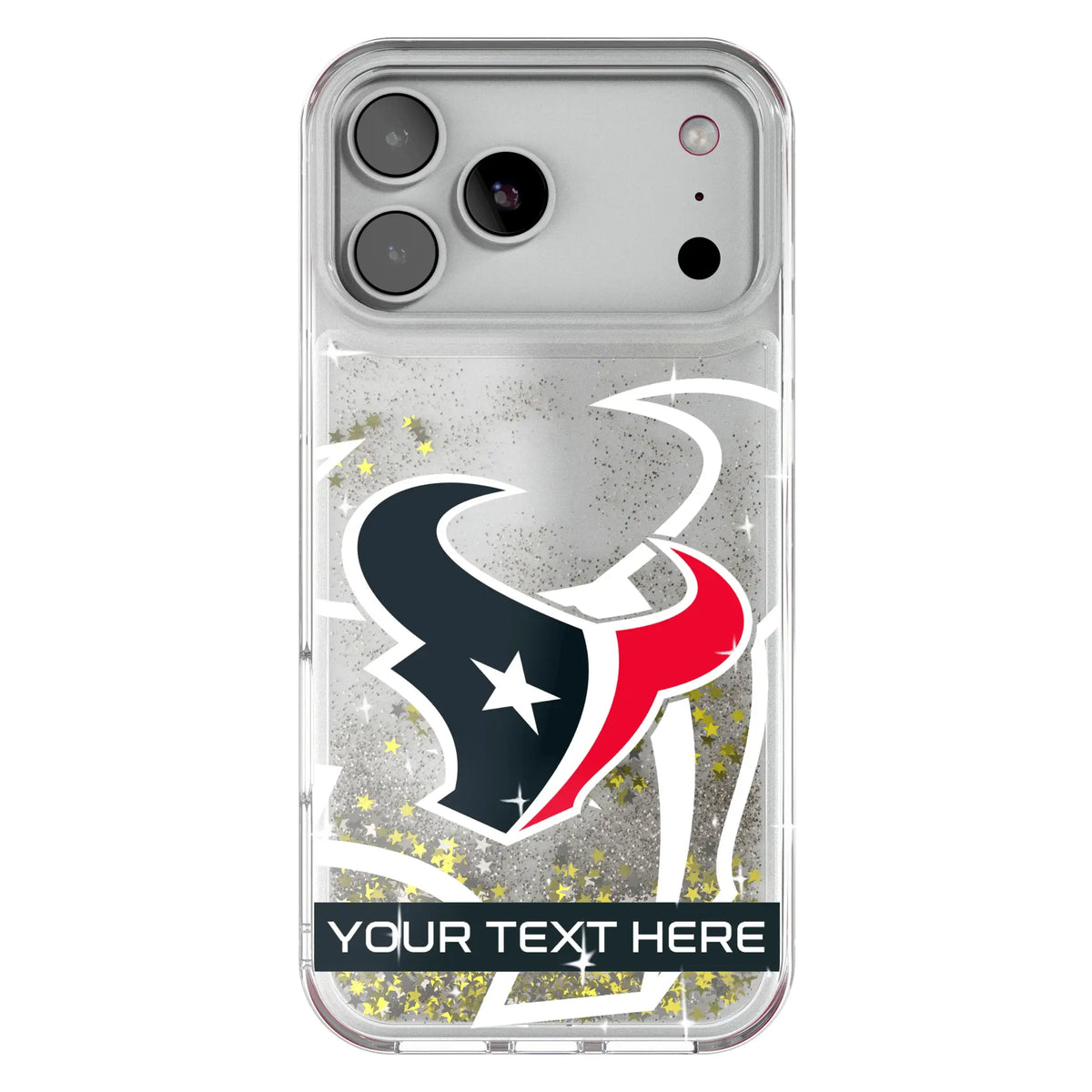 Houston Texans Personalized Tilt Glitter Phone Case for Apple iPhone
