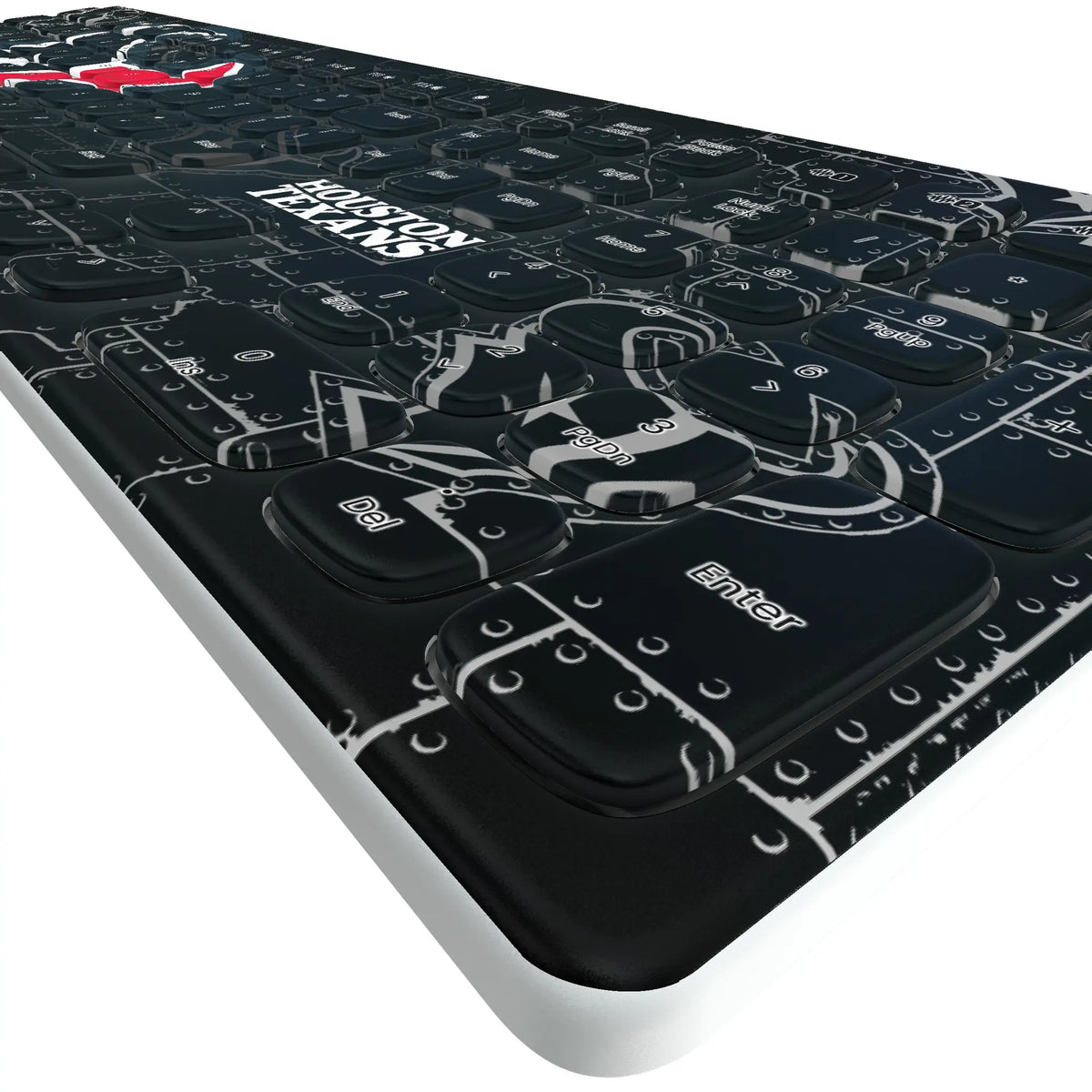 Houston Texans Rivet KKB605 Curved Wireless Keyboard - Detail