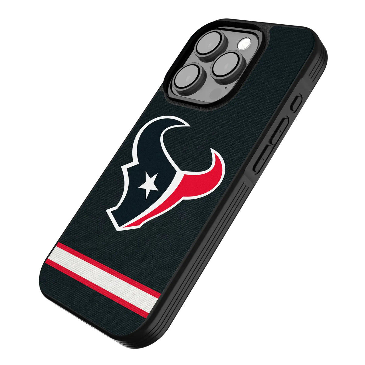 Houston Texans Stripe iPhone Bump Phone Case for Apple iPhone - Isometric View