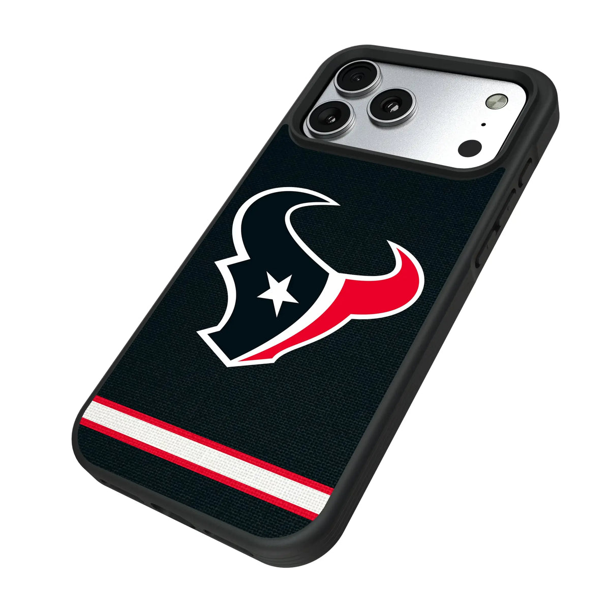Houston Texans Stripe iPhone Bump Phone Case for Apple iPhone - Isometric View#Device_iPhone 17 Pro Max