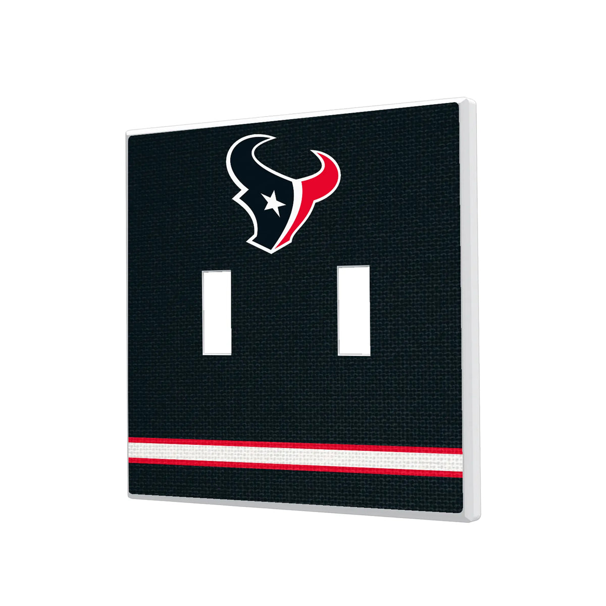 Houston Texans Stripe Hidden-Screw Light Switch Plate#Style_Double Toggle