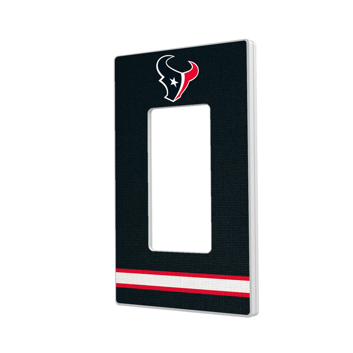 Houston Texans Stripe Hidden-Screw Light Switch Plate#Style_Single Rocker