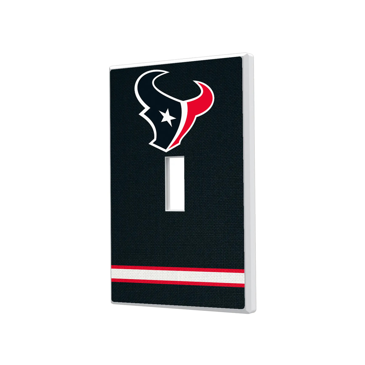 Houston Texans Stripe Hidden-Screw Light Switch Plate#Style_Single Toggle