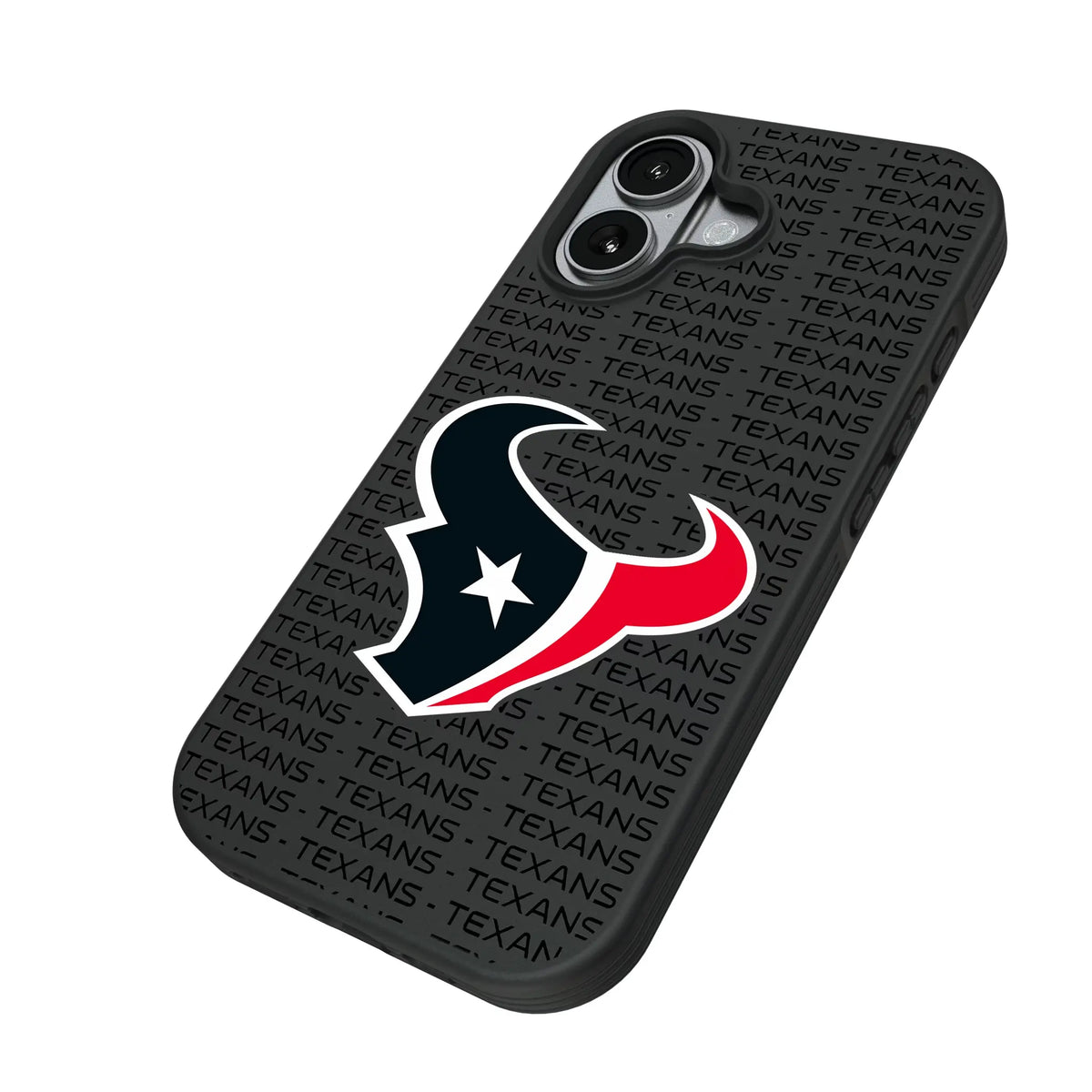 Houston Texans Text Backdrop iPhone Bump Phone Case for Apple iPhone - Isometric View#Device_iPhone 17