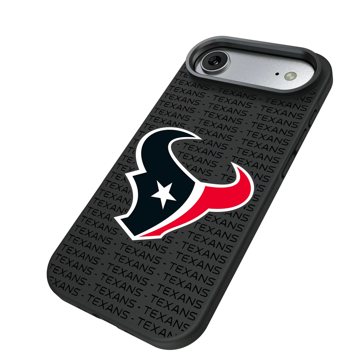 Houston Texans Text Backdrop iPhone Bump Phone Case for Apple iPhone - Isometric View#Device_iPhone Air