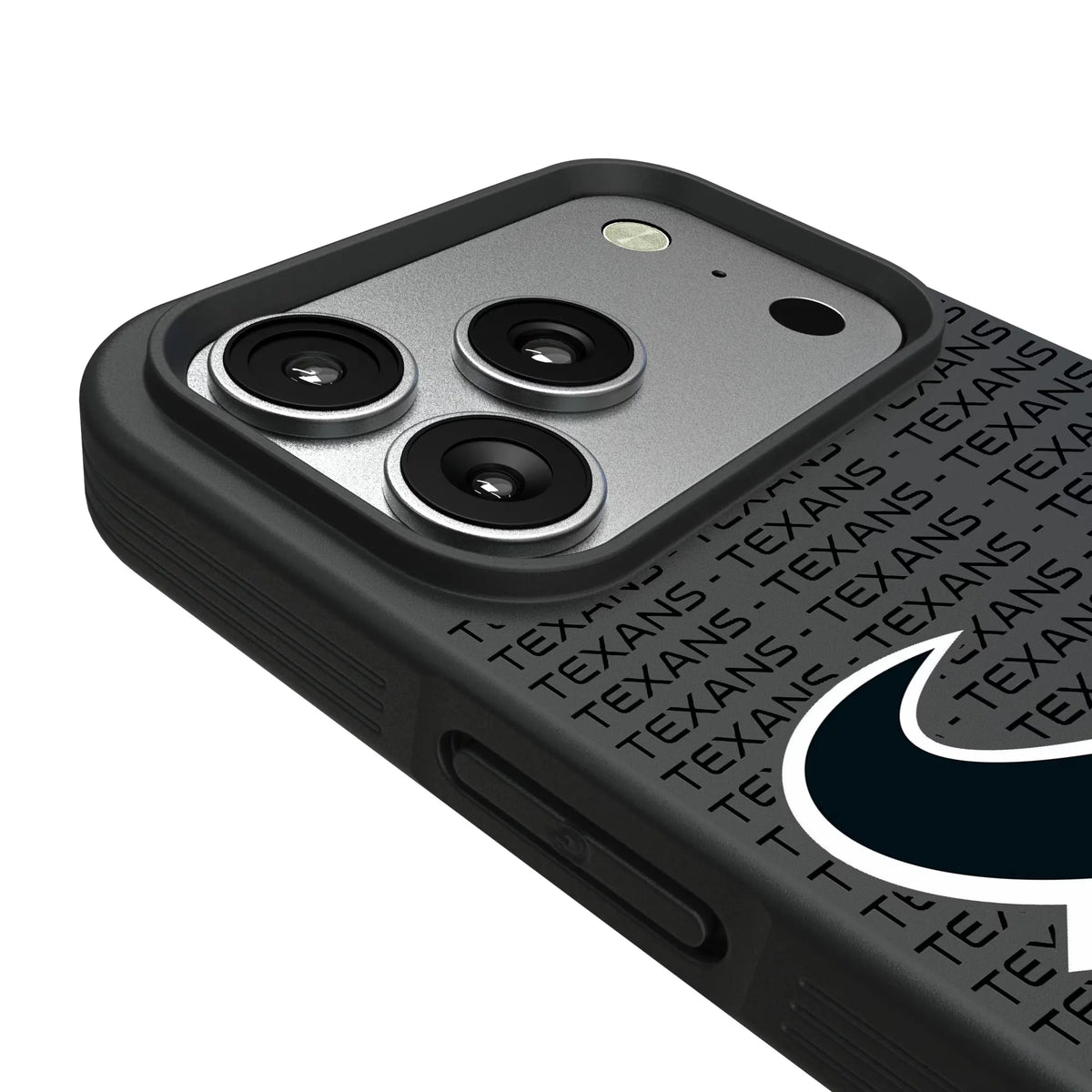 Houston Texans Text Backdrop iPhone Bump Phone Case for Apple iPhone - Detail#Device_iPhone 17 Pro
