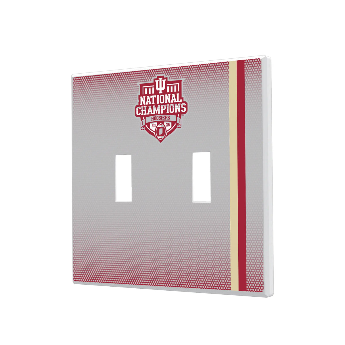 Indiana University Hoosiers 2025 College Football Playoff National Champion Hidden-Screw Light Switch Plate#Style_Double Toggle