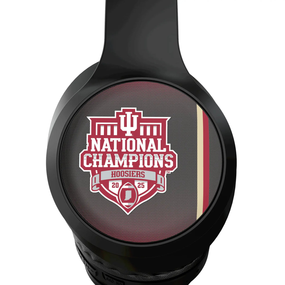 Indiana University Hoosiers 2025 College Football Playoff National Champion Wireless Over-Ear Headphones With Case - Detail