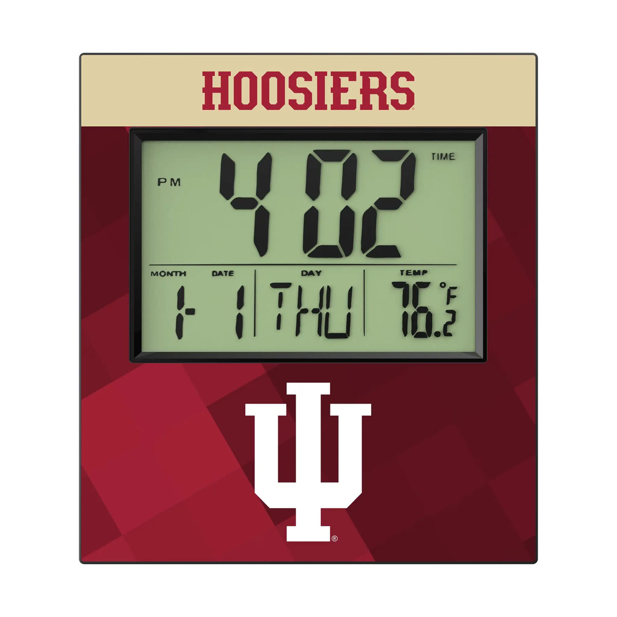 Indiana University Hoosiers Color Block Wall Clock