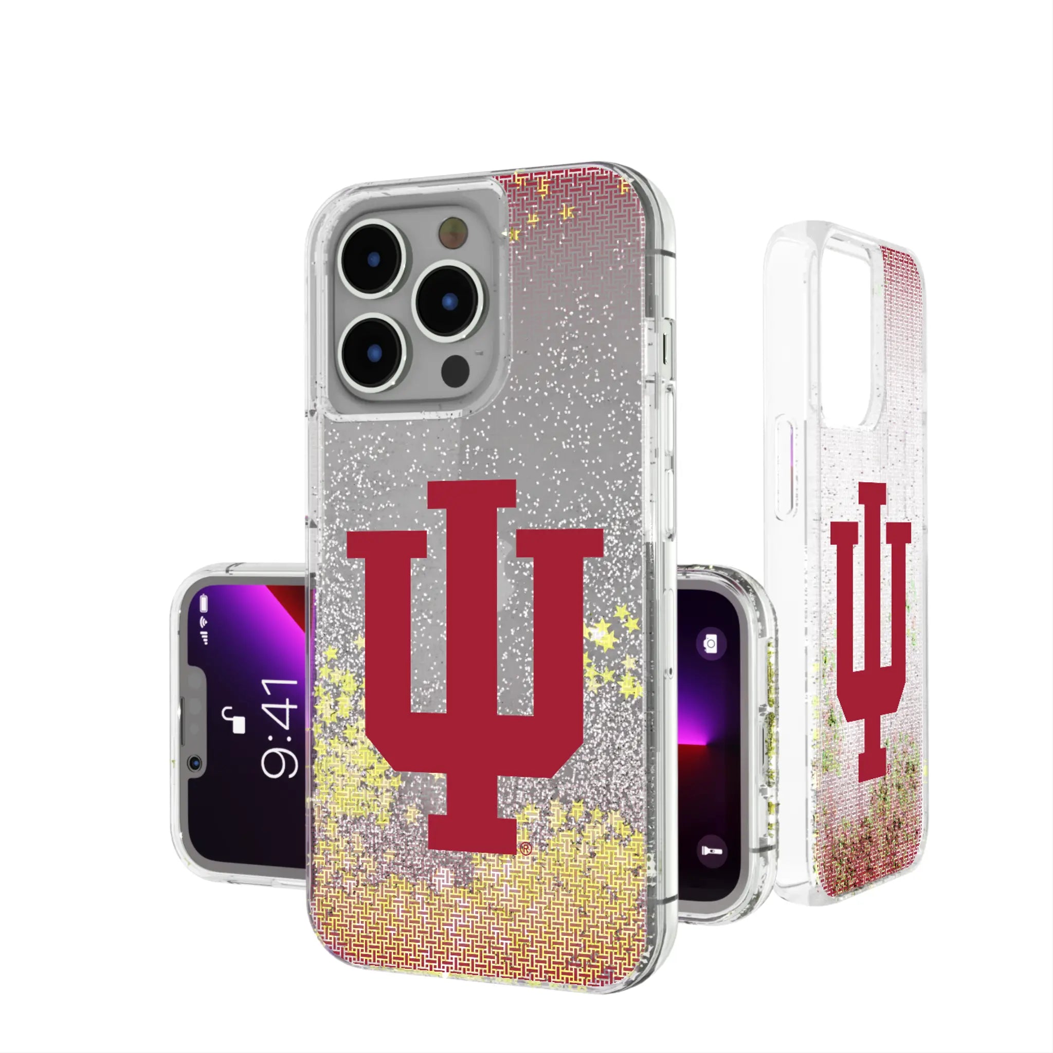 Indiana University Hoosiers Linen iPhone Glitter Phone Case for Apple iPhone