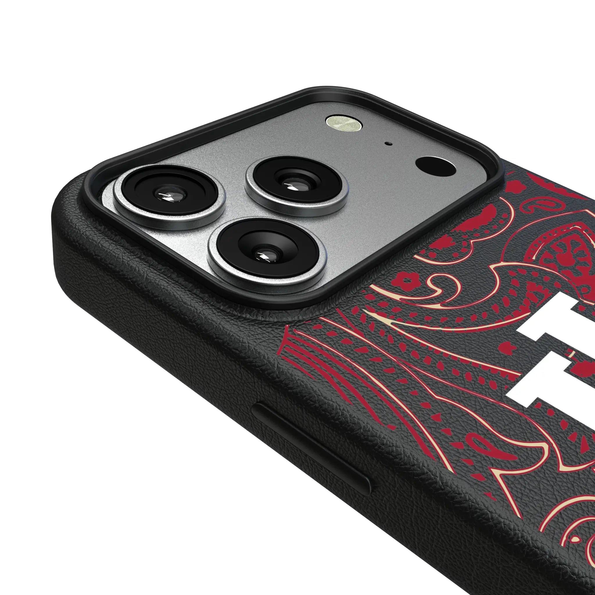 Indiana University Hoosiers Paisley iPhone MagSafe Compatible Phone Case for Apple iPhone - Detail#Device_iPhone 17 Pro