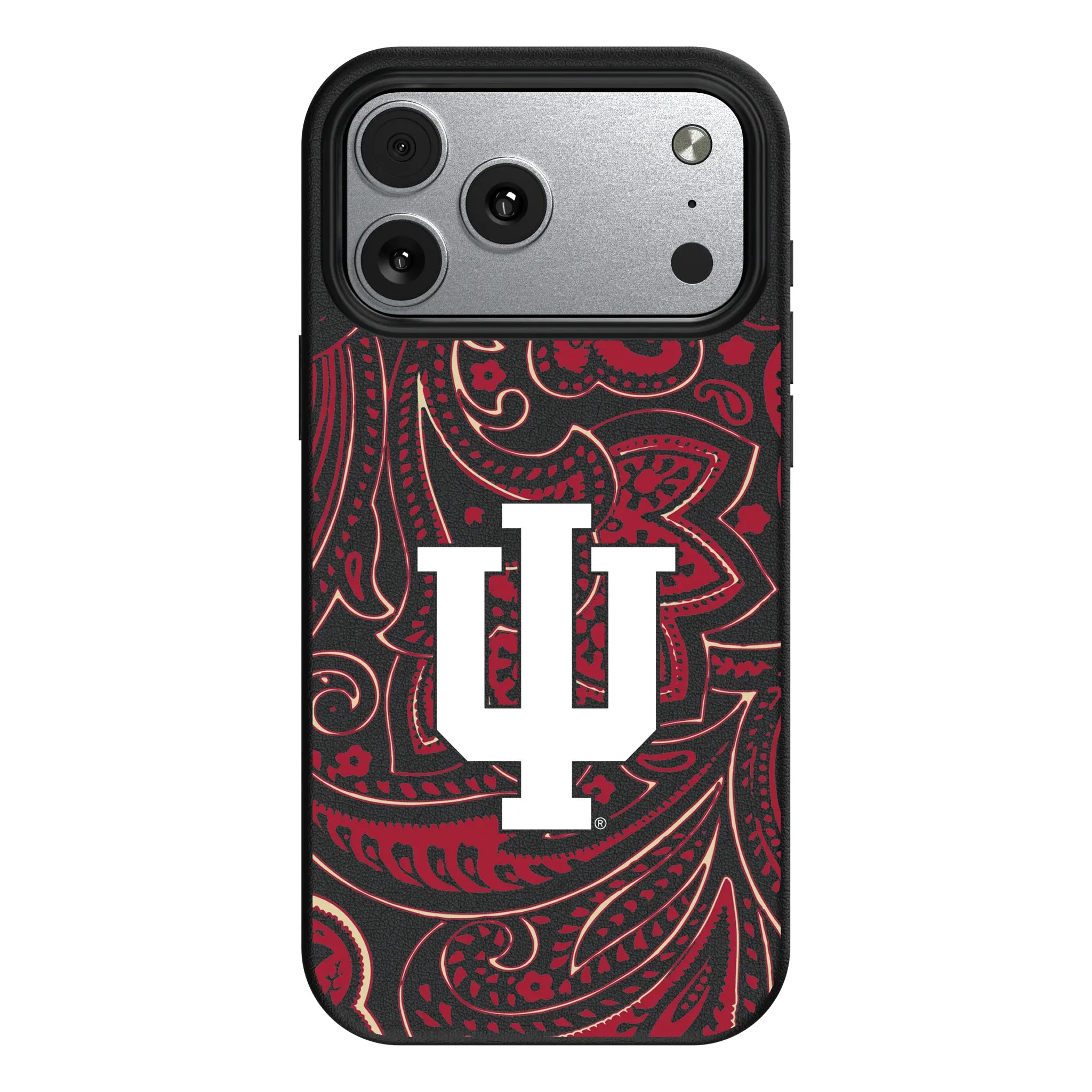 Indiana University Hoosiers Paisley iPhone MagSafe Compatible Phone Case for Apple iPhone#Device_iPhone 17 Pro Max