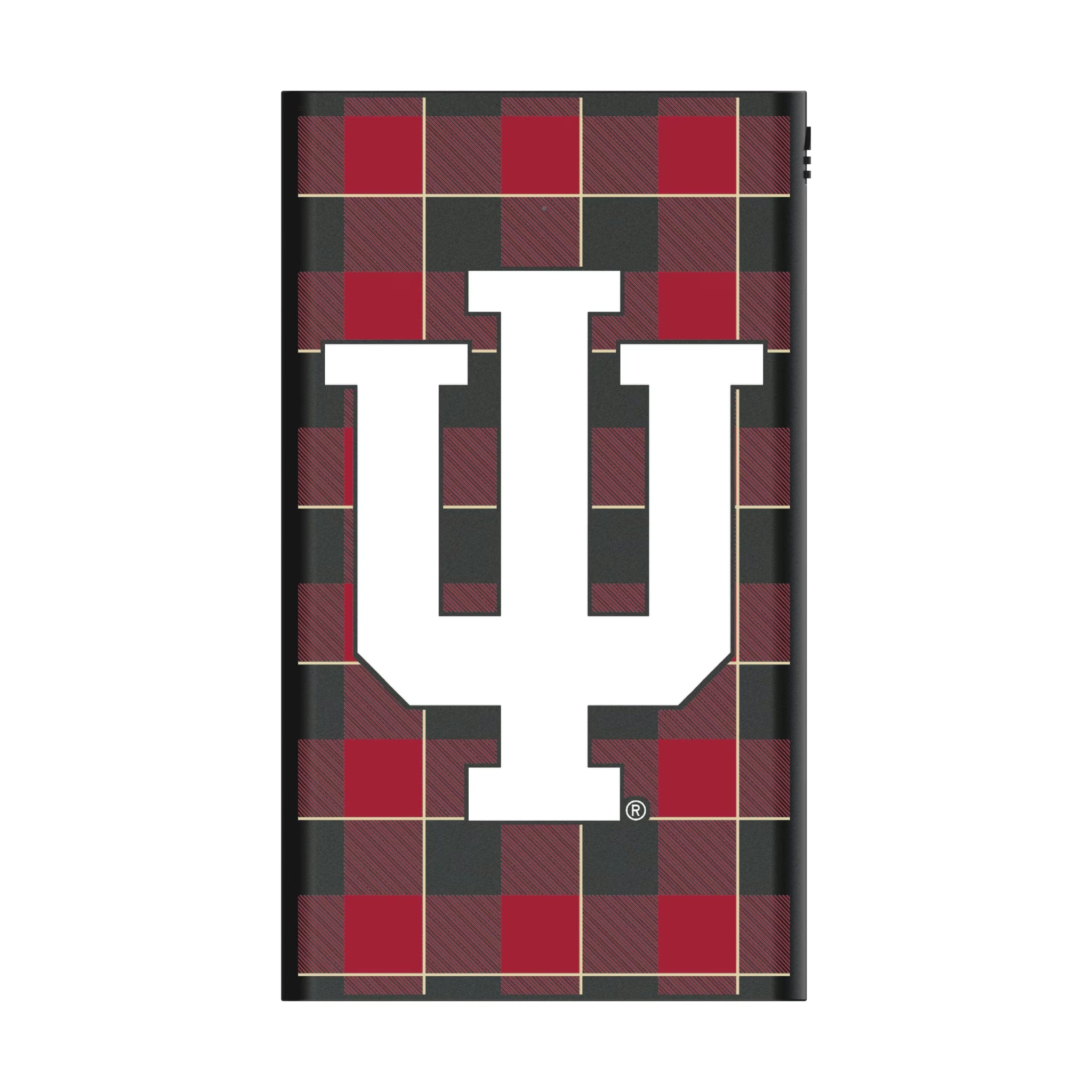 Indiana University Hoosiers Plaid 5000mAh Flat Powerbank