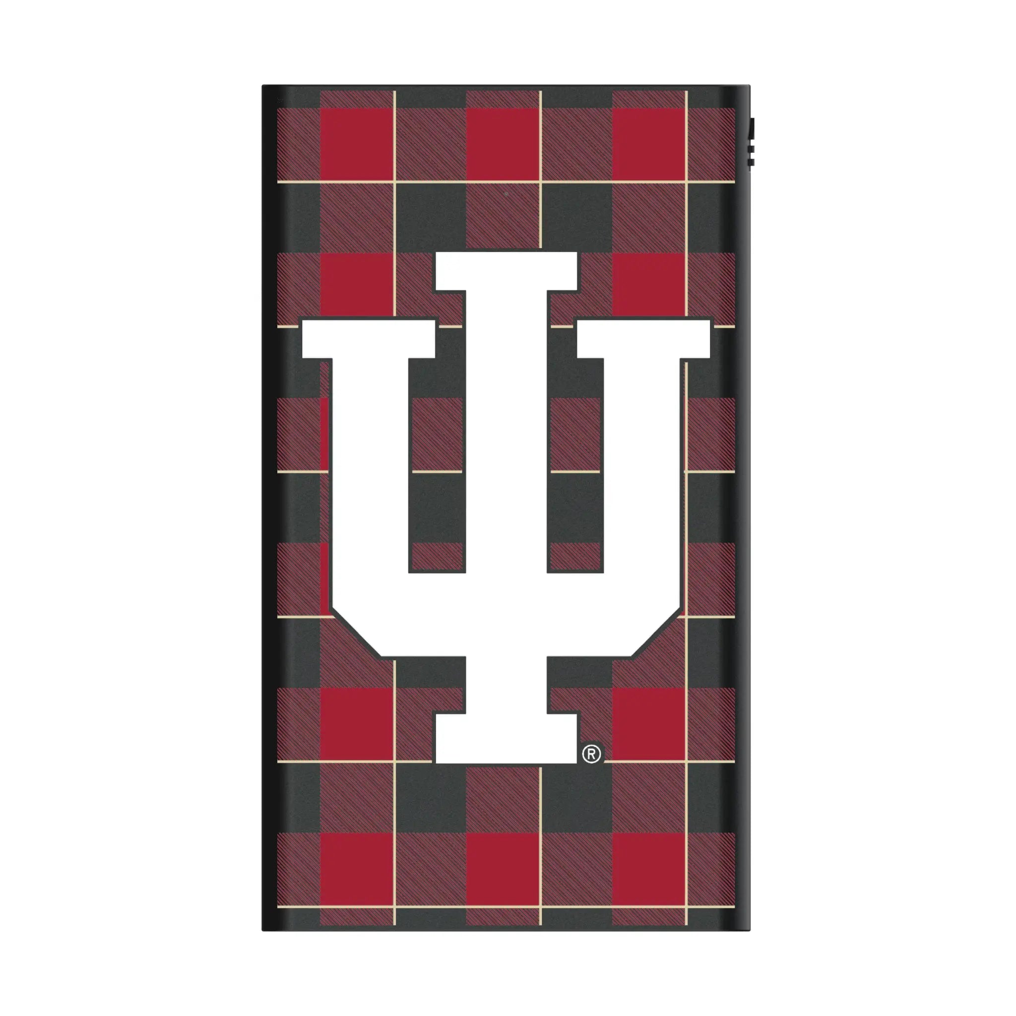 Indiana University Hoosiers Plaid 5000mAh Flat Power Bank