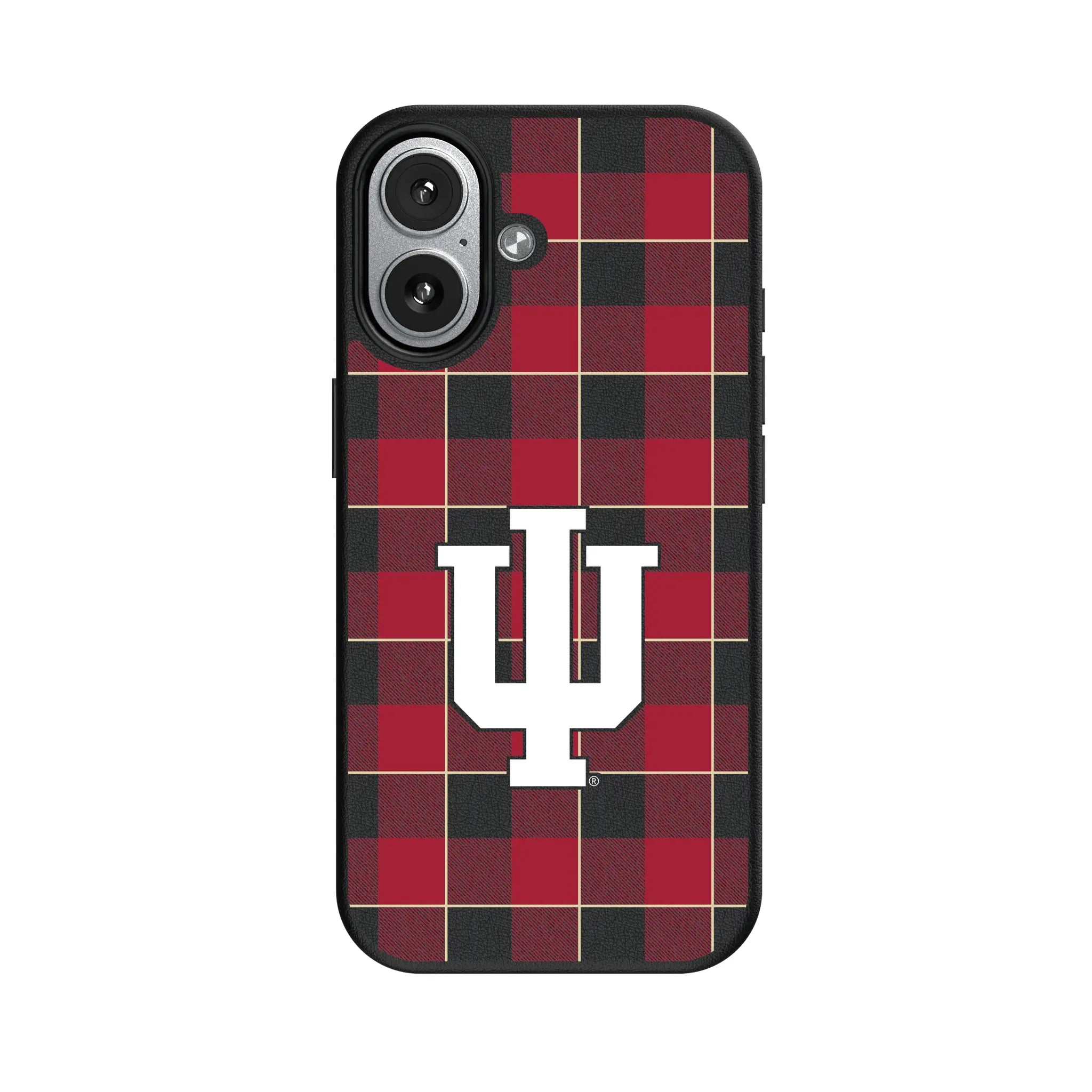 Indiana University Hoosiers Plaid iPhone MagSafe Compatible Phone Case for Apple iPhone#Device_iPhone 17