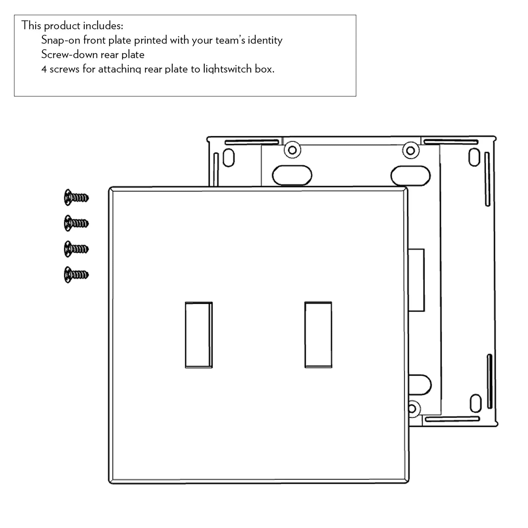 Indiana University Hoosiers Stripe Hidden-Screw Light Switch Plate