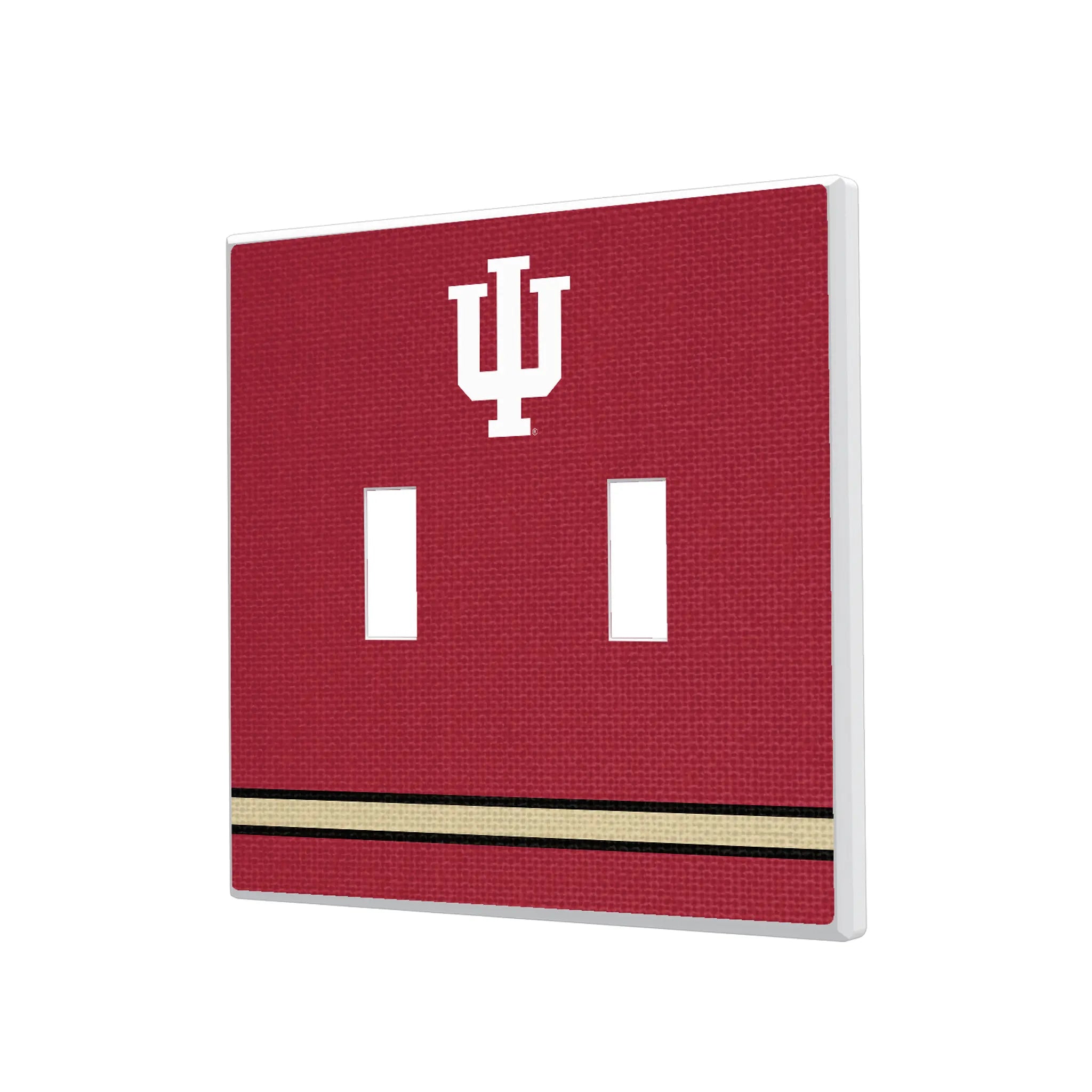 Indiana University Hoosiers Stripe Hidden-Screw Light Switch Plate#Style_Double Toggle