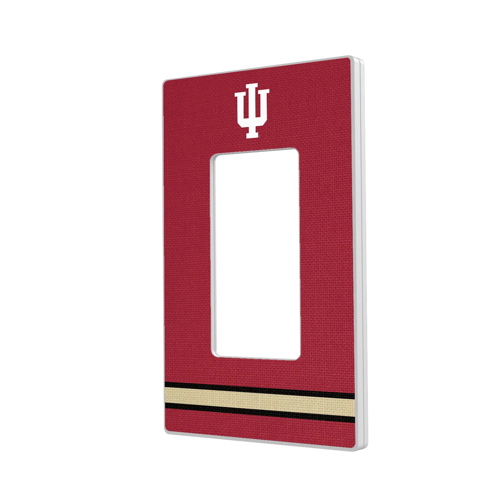 Indiana University Hoosiers Stripe Hidden-Screw Light Switch Plate#Style_Single Rocker