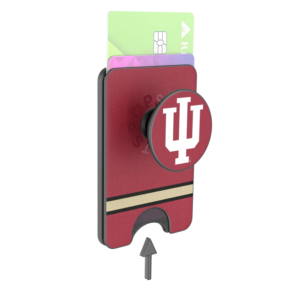 Indiana University Hoosiers Stripe Popsockets Wallet Magnetic - Detail