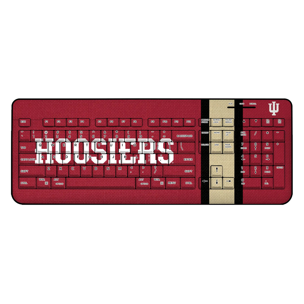 Indiana University Hoosiers Stripe Wireless USB Keyboard