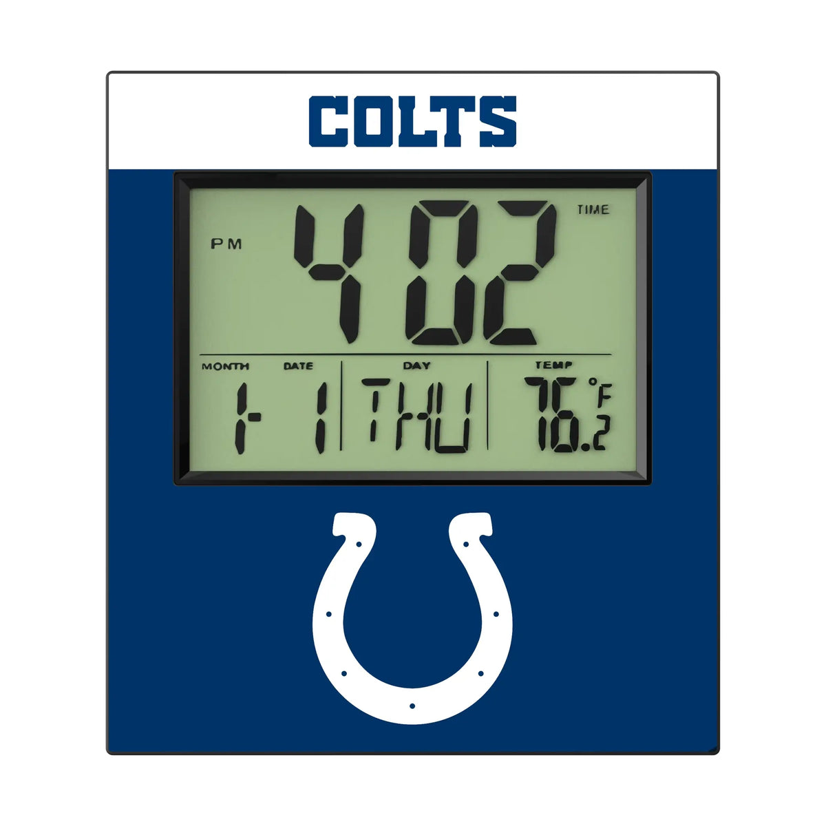 Indianapolis Colts Color Block Wall Clock