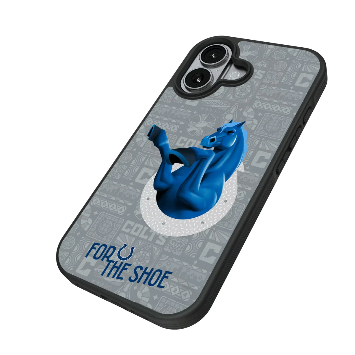Indianapolis Colts Deco iPhone Bump Phone Case for Apple iPhone - Isometric View#Device_iPhone 17