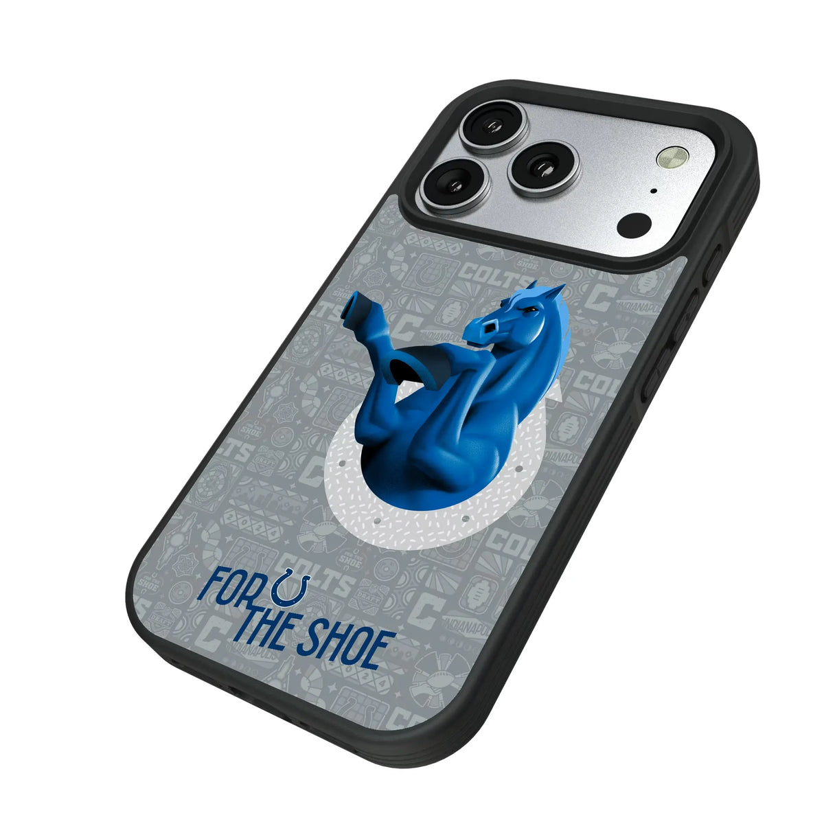 Indianapolis Colts Deco iPhone Bump Phone Case for Apple iPhone - Isometric View#Device_iPhone 17 Pro