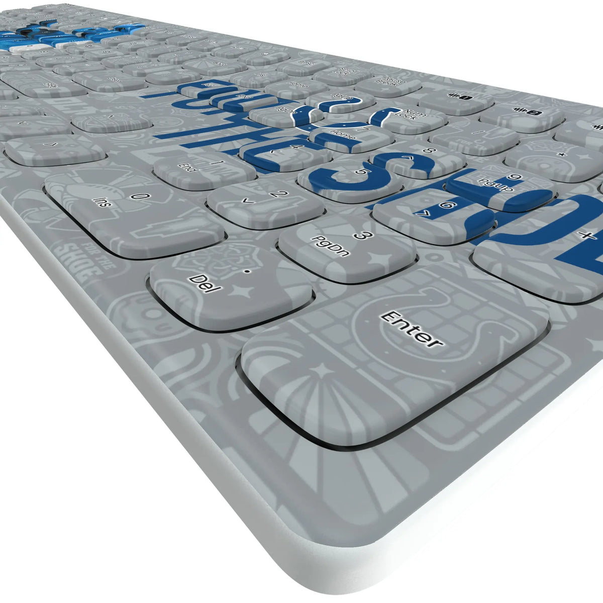 Indianapolis Colts Deco KKB605 Curved Wireless Keyboard - Detail